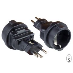 Alcasa PA-6002S / Type J (CH) / Type F / Black