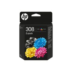 HP 308 - 2-pack - black, yellow, cyan, magenta - origin | 6L6S6UE