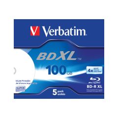 Verbatim - 5 x BD-R XL - 100 GB 4x - ink jet printable su | 43789