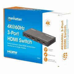 Manhattan 4K 60Hz 3Port HDMISwitch  208222