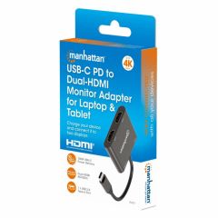 Manhattan USBC PD auf DualHDMIMonitorAdapter 4K 60Hz 154321