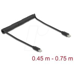 Delock USB 2.0 Type-C Spiralkabel Stecker zu 0.45 m bis 0 | 90369