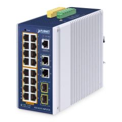 PLANET IP30 Industrial L2/L4 16-Port, Managed, | IGS-4215-16P2T2S
