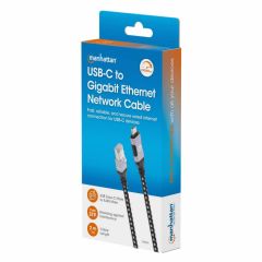 Manhattan USB-C to Gigabit Ethernet Network Cable, 2m 394826