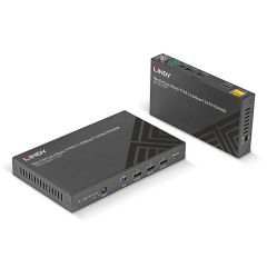 Lindy 70m Cat.6A TypeC & HDMI HDBaseT 3.0 KVM Extender 38346