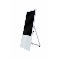 Allnet floor display 43 inch stand with castors, 700 Nits, HDMI, color white