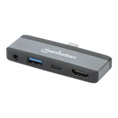 Manhattan 4-in-1 / Docking station / for laptop / USB-C  | 190404