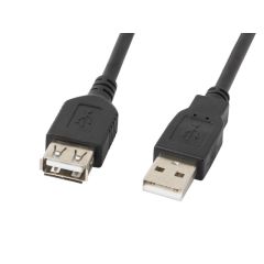 Lanberg CA-USBE-10CC-0050-BK / 5 m / USB A / USB A / USB 2.0 / 0.