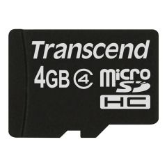 Transcend / Flash memory card / 4 GB / Class 4 / micr | TS4GUSDC4
