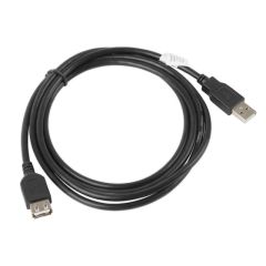 Lanberg CA-USBE-10CC-0018-BK / 1.8 m / USB A / USB A / USB 2.0 /