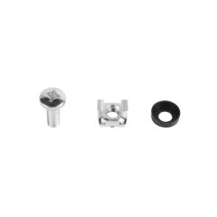 Lanberg AK-1302-S / Mounting kit / Black,Stainless steel / 50 pc(