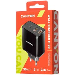 Canyon Powerful Technology Multi-USB Wall Charger, 2.4A H-08