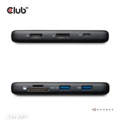 CLUB3D 8-1 Portable Dock USB Type-C® 10Gbps to HDMI™ a | CSV-2551