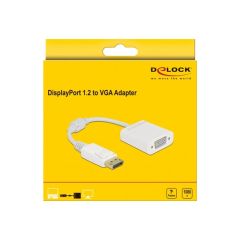 Delock / Adapter / DisplayPort (M) latched to HD-15 (VGA) | 61007