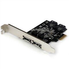 StarTech.com 2 Port PCI Express SATA 6 Gbps eSATA Controller Card - Dual Port PCIe SATA III Card - 2 Int/2 Ext (PEXESAT322I), image 