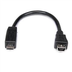 StarTech.com 15cm (6") Micro USB to Mini USB Adapter Cable M/F (UUSBMUSBMF6), image 