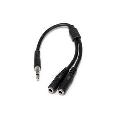 StarTech.com Slim Stereo Splitter Cable - 3.5mm Male to 2x 3.5mm Female, image 