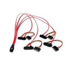 StarTech.com 50cm Internal Serial Attached SCSI Mini SAS Cable - SFF8087 to 4x SFF8482 (SAS808782P50), image 