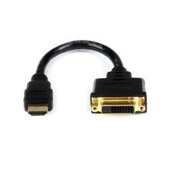 StarTech.com 8in HDMI to DVI-D Video Cable Adapter - HDMI Male to DVI Female (HDDVIMF8IN), image 