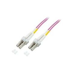 M-CAB LWL Patch cable LC multi-mode (M) LC multi-mode (M) / 7.5m fibre optic 50 / 125 micron OM4 violet, image 