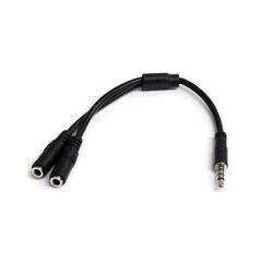StarTech.com eadset adapter for headsets with separate headphone / microphone plugs - 3.5mm 4 position to 2x 3 position 3.5mm M/F, image 