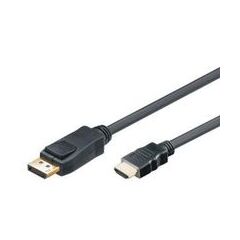 M-CAB Video  /  audio cable DisplayPort  /  HDMI 19 pin HDMI (M) DisplayPort (M) 3 m black, image 