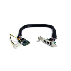 StarTech.com 3 Port 2b 1a 1394 Mini PCI Express FireWire Card Adapter, image 