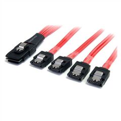 StarTech.com 50cm Serial Attached SCSI SAS Cable - SFF-8087 to 4x Latching SATA, image 