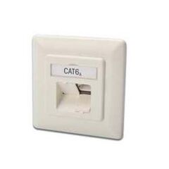DIGITUS DN-9007-1  Flush mount outlet  RJ-45 X 2  RAL 9010, image 