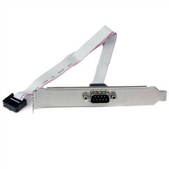 16in (40cm) 9 Pin Serial Male to 10 Pin Motherboard Header Slot Plate, image 