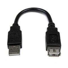 6in USB 2.0 Extension Adapter Cable A to A - M/F, image 