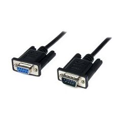 StarTech.com 2m Black DB9 RS232 Serial Null Modem Cable F/M (SCNM9FM2MBK), image 