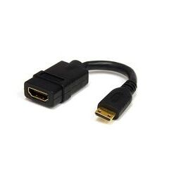 StarTech.com High Speed HDMI Adapter Cable, HDMI to HDMI Mini  F/M  30 AWG 1.3cm  shielded  black, image 