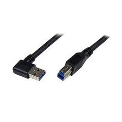 StarTech.com 1m Black SuperSpeed USB 3.0 Cable - Right Angle A to B - M/M, image 