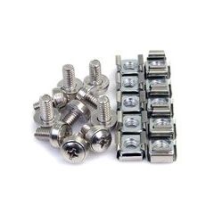 StarTech.com 50 Pkg M6 Mounting Screws and Cage Nuts for Server Rack Cabinet Rack screws and nuts, image 