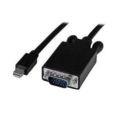 StarTech.com 1,8M Mini DisplayPort to VGA Adapter Converter Cable – mDP to VGA 1920x1200 - Black, image 