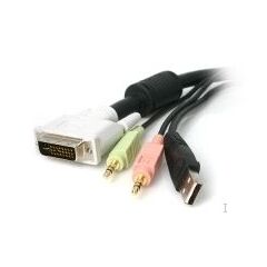 StarTech.com 1,8M 4-in-1 USB DVI KVM Cable with Audio and Microphone (USBDVI4N1A6), image 