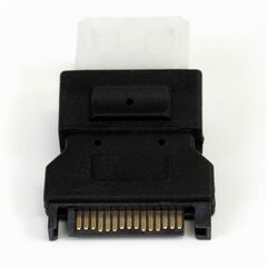 StarTech.com SATA to LP4 Power Cable Adapter / 15pin SATA power (M) to 4 PIN internal power (F) / black | LP4SATAFM, image 