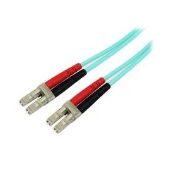 StarTech.com 3m 10 Gb Aqua Multimode 50/125 Duplex LSZH Fiber Patch Cable LC - LC (A50FBLCLC3), image 