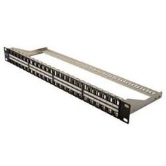 DIGITUS Professional DN-91424 Patch panel black, RAL 9005  1U  48ports, image 