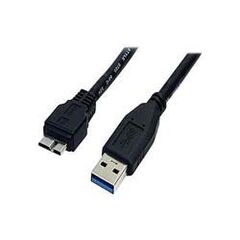 StarTech.com 0,5M Black SuperSpeed USB 3.0 Cable A to Micro B - M/M (USB3AUB50CMB), image 