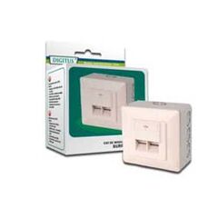 DIGITUS DN-9002-N Surface mount outlet RJ-45 X 2  pure white, image 