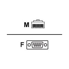 Avocent RJ45 to DB9F Cross Cable (CAB0036), image 