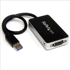 StarTech.com Slim USB3.0 to VGA External Video Card Multi Monitor Adapter, USB 3.0   D-Sub,  black, image 