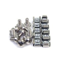 StarTech.com M6 Mounting Screws and Cage Nuts for Server Rack Cabinet, Rack screws and nuts (pack of 100) , image 