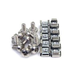 StarTech.com M6 Mounting Screws and Cage Nuts for Server Rack Cabinet, Rack screws and nuts (pack of 100), image 