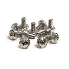 50 Pkg M6 Mounting Screws for Server Rack Cabinet (CABSCREWSM6), image 