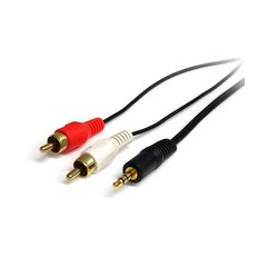 StarTech.com 90CM Stereo Audio Cable - 3.5mm Male to 2x RCA Male (MU3MMRCA), image 