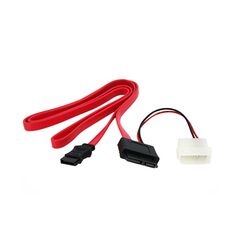 StarTech.com 90cm Slimline SATA to SATA with LP4 Power Cable Adapter, image 