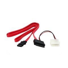 StarTech.com 90cm Slimline SATA to SATA with LP4 Power Cable Adapter (SLSATAF36), image 